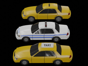 passenger car pack vr ar low-poly 3Dモデル