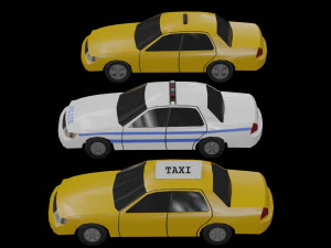 passenger car pack vr ar low-poly 3D Model
