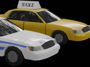passenger car pack vr ar low-poly 3D Model