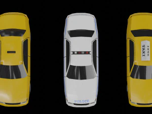 passenger car pack vr ar low-poly 3D Model