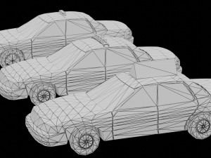 passenger car pack vr ar low-poly 3Dモデル