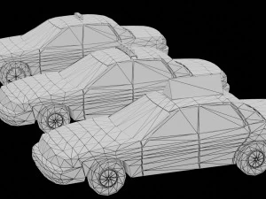 passenger car pack vr ar low-poly 3D Model