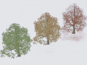 seasonal pack of trees 3D Model