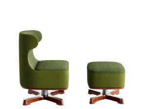 armchair with footstool 3D Model