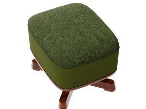armchair with footstool 3D Model