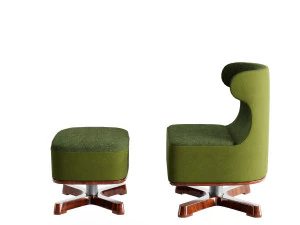 armchair with footstool 3D Model