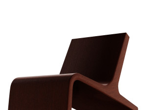 wooden armchairs in a modern style 5 pieces Modelo 3D