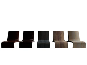 wooden armchairs in a modern style 5 pieces 3D Model