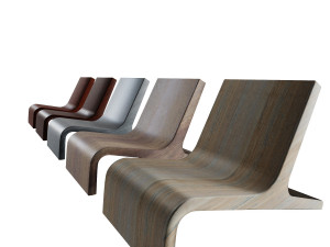 wooden armchairs in a modern style 5 pieces Modelo 3D