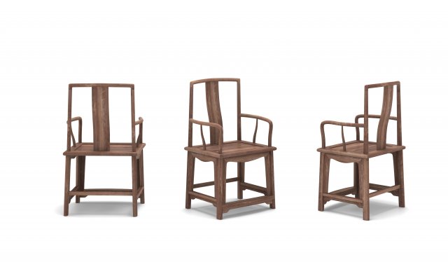 chinese style chair 3D Model .c4d .max .obj .3ds .fbx .stl .blend 