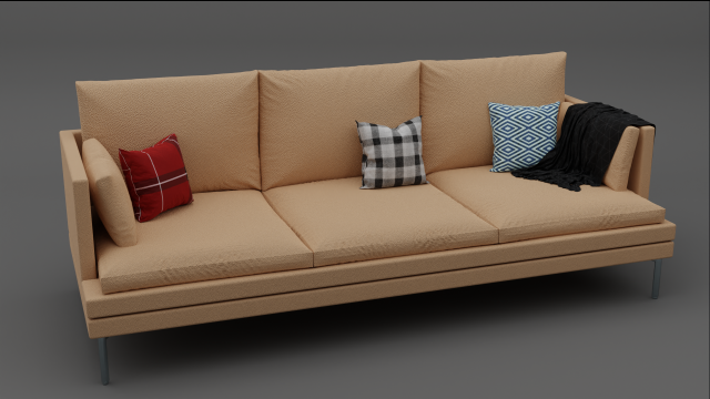 Zanoota william couch 3D Model .c4d .max .obj .3ds .fbx .stl .blend 