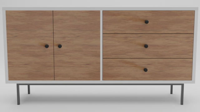 Cabinet Model 3D .c4d .max .obj .3ds .fbx .stl .blend 