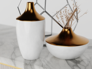 Buffet with decor 3D 模型