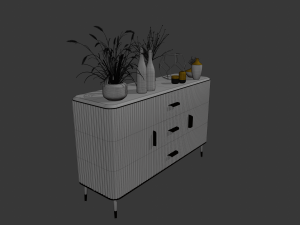 Buffet with decor 3D 模型