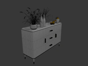 Buffet con decorazioni Modello 3D