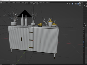 Buffet with decor 3D 模型