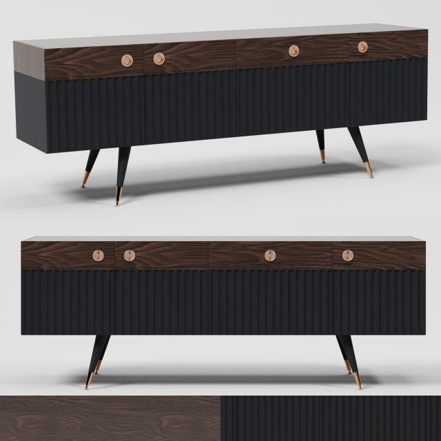 Sideboard Modelo 3D .c4d .max .obj .3ds .fbx .stl .blend 