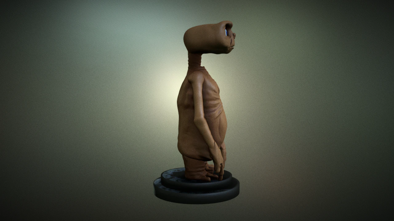 ET The extraterrestial 3D Print Model .c4d .max .obj .3ds .fbx .stl .blend