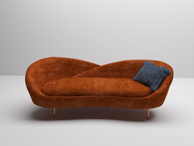 velvet double sofa Modelo 3D .c4d .max .obj .3ds .fbx .stl .blend 