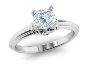 bague solitaire Modèle 3D