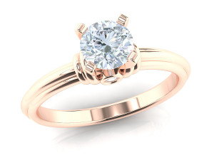 solitaire ring Modèle 3D