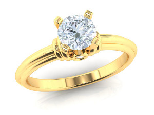 solitaire ring Modèle 3D