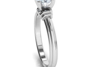 solitaire ring Modèle 3D