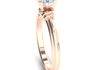solitaire ring Modèle 3D
