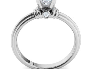 solitaire ring Modèle 3D