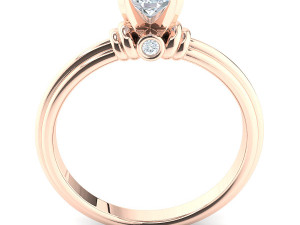 solitaire ring Modèle 3D