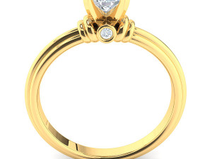 solitaire ring Modèle 3D