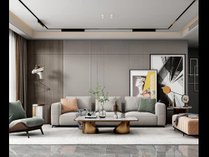 divano del soggiorno Modello 3D