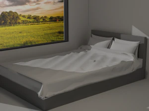 letto realistico Modello 3D
