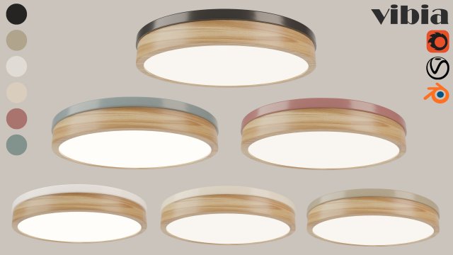 vibia-ceiling lamp vol 02 3D Model in Ceiling Lights 3DExport
