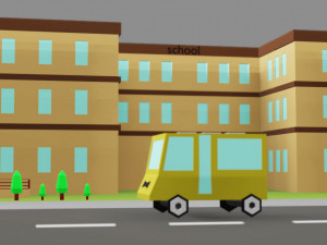 School lowpoly vol 01 3D मॉडल