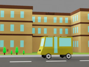 School lowpoly vol 01 3D Model