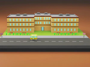 School lowpoly vol 01 3D Model