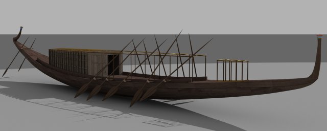 PharaonicSunBoat 3D Model .c4d .max .obj .3ds .fbx .stl .blend 