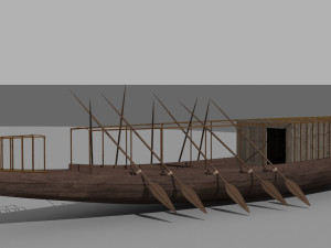 PharaonicSunBoat 3D Model