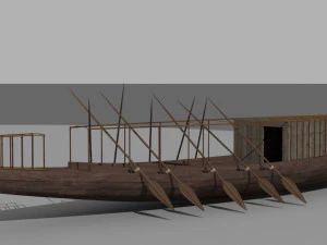 PharaonicSunBoat 3D Model