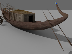 PharaonicSunBoat 3D Model