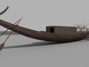 PharaonicSunBoat 3D Model