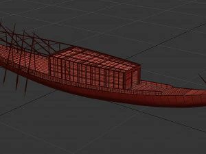 PharaonicSunBoat 3D Model