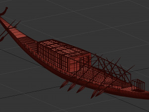 PharaonicSunBoat 3D Model