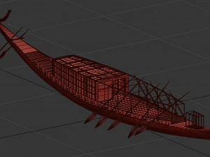 PharaonicSunBoat 3D Model
