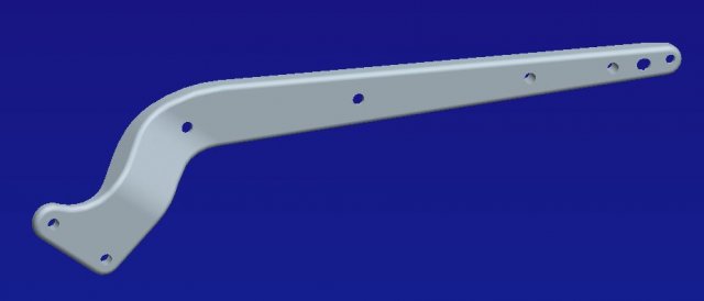 hd fender strut left 3Dプリントモデル .c4d .max .obj .3ds .fbx .stl .blend 