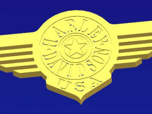 हार्ले फैट बॉय प्रतीक 3D प्रिंट मॉडल