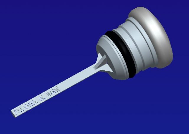 harley dipstick 1449cui 3D Print Model .c4d .max .obj .3ds .fbx .stl .blend