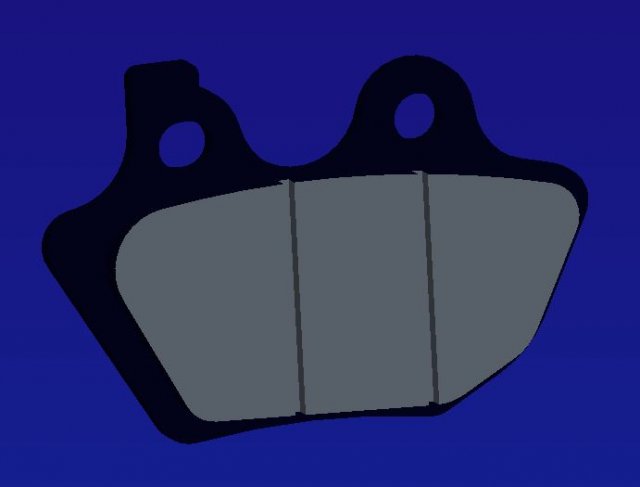 harley brake pad front1 3D Baskı Modeli .c4d .max .obj .3ds .fbx .stl .blend
