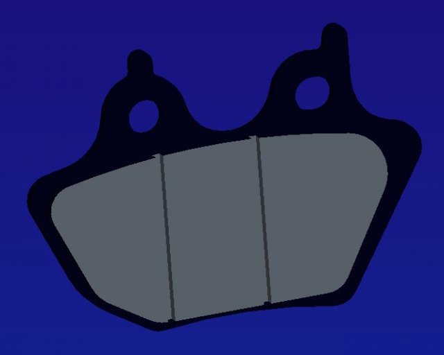 harley brake pad front2 3D Print Model .c4d .max .obj .3ds .fbx .stl .blend 